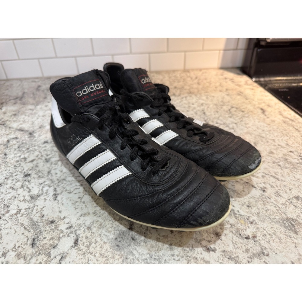 Adidas Copa Mundial Soccer Cleats Mens 7.5 Black Fair K-Leather Cleats 015110